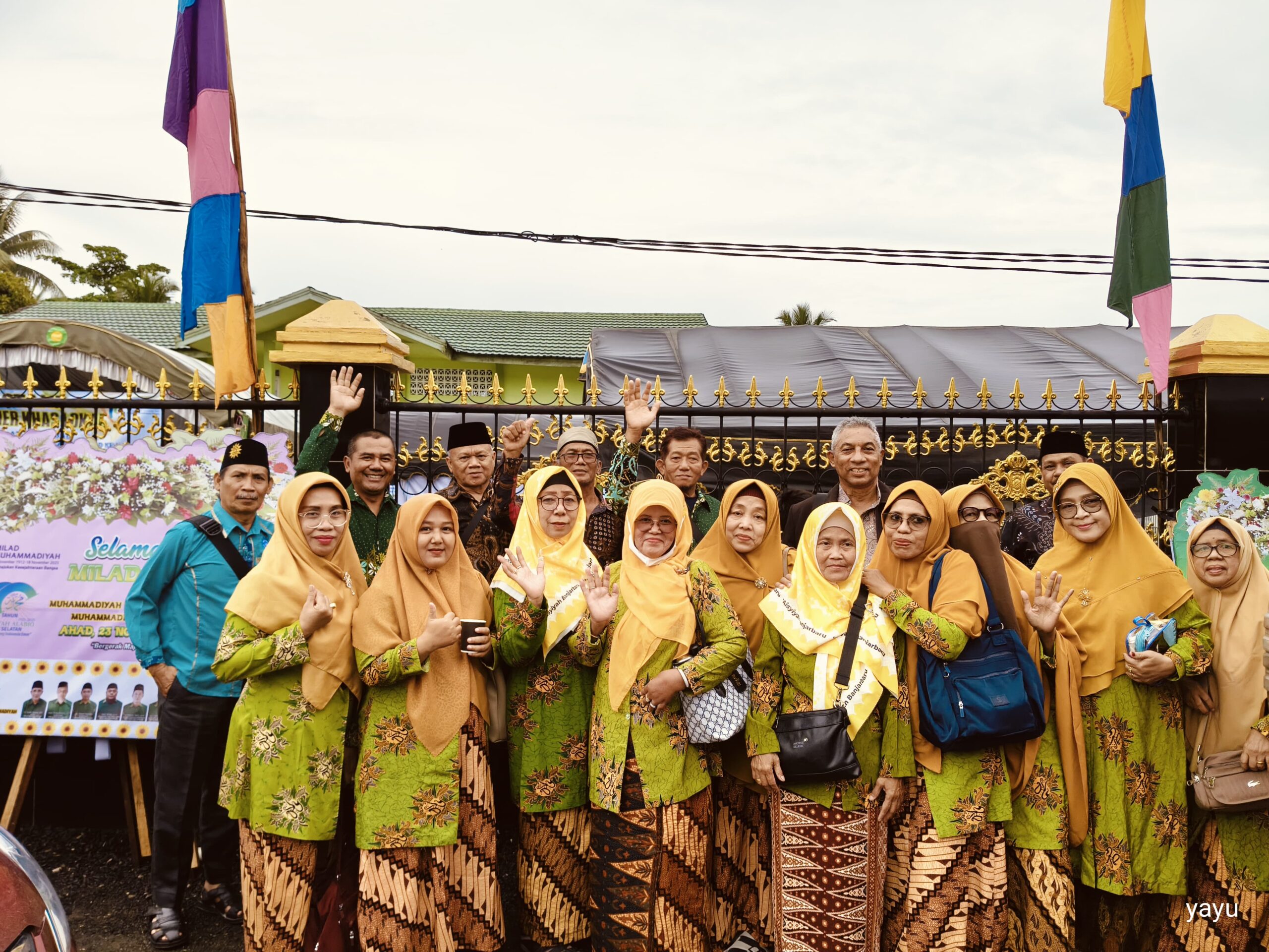 Jama'ah Masjid Hj Nuriyah mengikuti Perayaan Milad yang ke 113 di Alabio